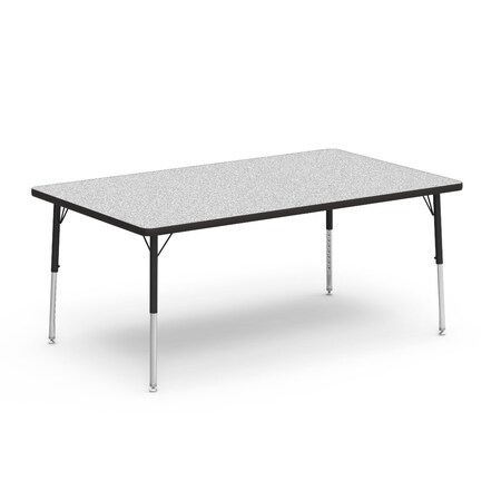 Virco 36 in. W, 60 in. L, 17-25 in. H, Grey Nebula Top / Black Edge 483660LO